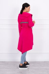 Пелерина С Връзка На Кръста И Качулка – Фуксия – 8998-2