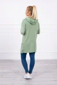 Пуловер с качулка и джобове – Мента – 2019-6-8