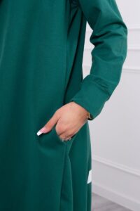 Пелерина с печат – Универсален размер – Зелена  – 9005-4