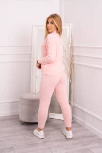 Комплект От 2 Части – Пуловер + Клин –  Розов–2021-6-4