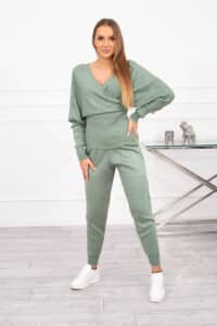 Комплект от 2 Части – Блуза + Панталон – Мента – 2021-11