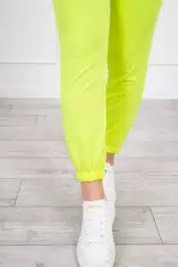 Спортен панталон с ластик и джобове – Жълт – 9338 -2