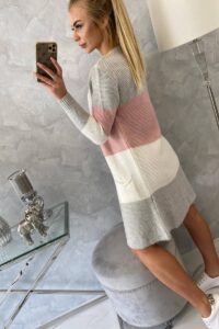 Дълга Жилетка С Джобове – прахово розово – 2019-12-8