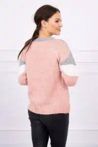 Пуловер С Геометрични Шарки – Сиво – 2019-51-7