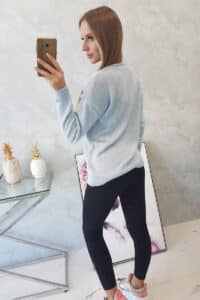 Пуловер С V-Образно Деколте – Синьо – 2020-15-6