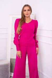 Комплект от 2 части – Пуловер + Панталон – Фуксия – 2021-2-1