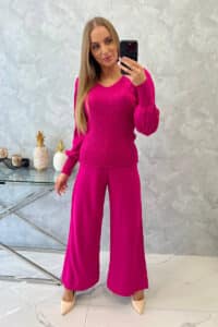 Комплект от 2 части – Пуловер + Панталон – Фуксия – 2021-2-1