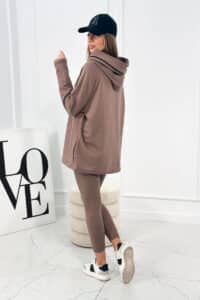 Памучен Комплект 2 Части – Суитшърт + Клин – Мока – 9463-6