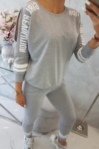 Комплект От 2 Части – Панталон + Блуза – Сив – 8849-9