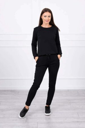 Комплект От 2 Части – Блуза + Панталон – Черно – 9090-5