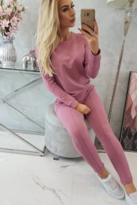 Комплект От 2 Части – Блуза + Панталон – Тъмнолилаво – 9090-13