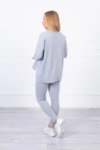 Комплект от 2 части – Блуза + Панталон – Сив – 9328