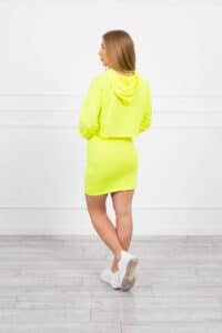 Комплект От 2 Части – Суитшърт С Качулка + Пола – Жълто – 9341-5