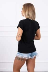 Тениска “Shopping is my cardio” – Черна – 65297-1