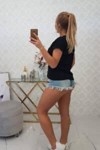 Тениска “Shopping is my cardio” – Черна – 65297-1