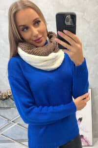 Нежен двуцветен шал – Мока – KN14-2