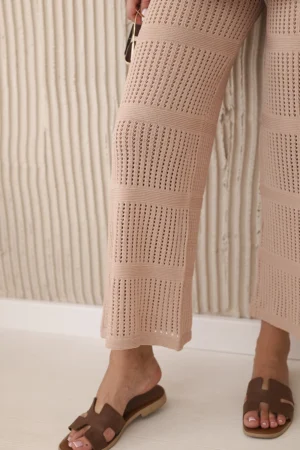 Копринен Плажен Комплект Rayon – Камел – POL-1-3