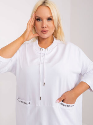 Шикозна блуза в размер plus size – Бял – 501663