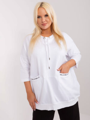 Шикозна блуза в размер plus size – Бял – 501663