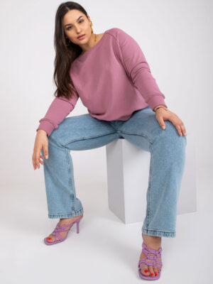 Шик блуза в размер “плюс” – Тъмнорозов – 880134