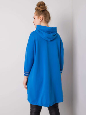 Стилна блуза plus size – Тъмносин – 032402