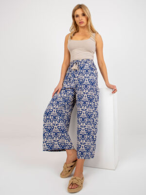 Стилни летни панталони – Тъмносин – 483152