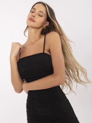 Елегантна коктейлна рокля – Черен – 128556