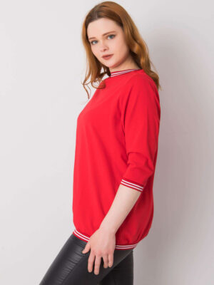 Елегантна блуза за пълни дами – Червен – 931454