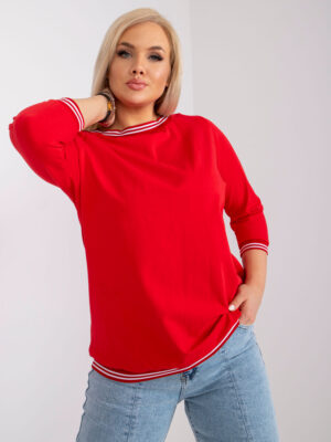 Елегантна блуза за пълни дами – Червен – 931454