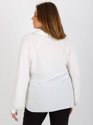 Шикозна блуза за пълни дами – Екрю – 339792