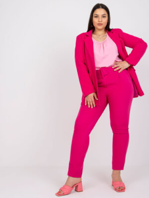 Шикозна блуза с размер плюс – Розов – 208487