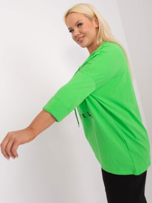 Стилна блуза с плюс размер – Светлозелен – 501601