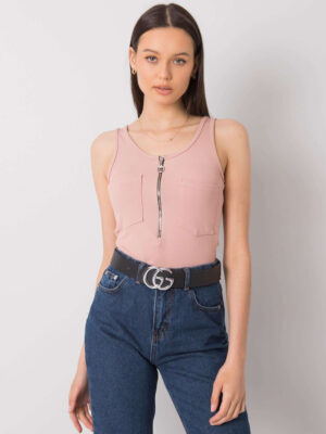 Шикозен топ с цип – Розов – 952664
