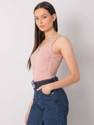 Шикозен топ с цип – Розов – 952664