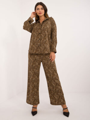 Стилен ежедневен комплект – Тъмнобежов – 563692