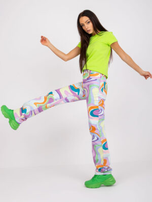 Стилна едноцветна тениска – Светлозелен – 829578