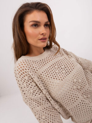 Лятна дамска блуза – Бежов – 408382