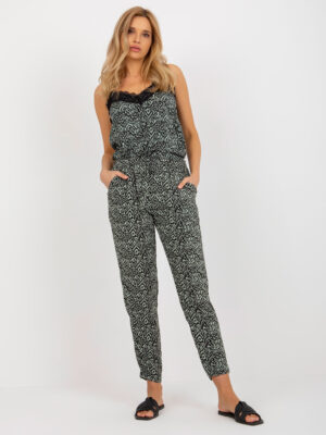 Стилни летни панталони – Хаки – 480076