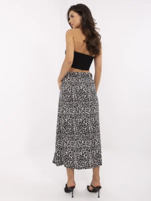 Стилна дълга пола – Сив – 789063