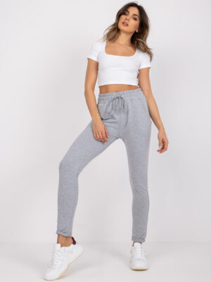 Удобни спортни панталони – Сив – 299141
