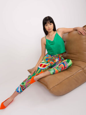 Стилен Дамски  Панталон – Зелен – 412020