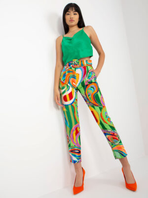 Стилен Дамски  Панталон – Зелен – 412020