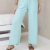 Италиански Панталон с Широки Крачоли – Мента -IT-41-9