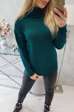 Пуловер – Поло – Тъмнозелен – 2020-16-9