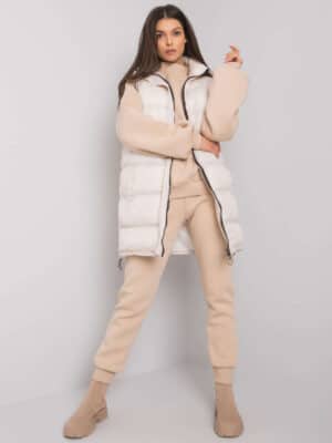 Спортен дамски комплект от 3 части – Бежов – 074099