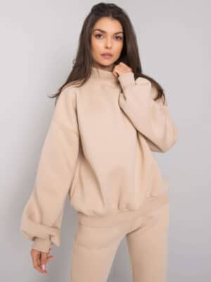 Спортен дамски комплект от 3 части – Бежов – 074099