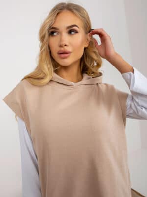 Стилен Дамски Комплект от 3 части – Бежов – 318025