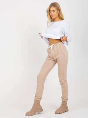 Стилен Дамски Комплект от 3 части – Бежов – 318025