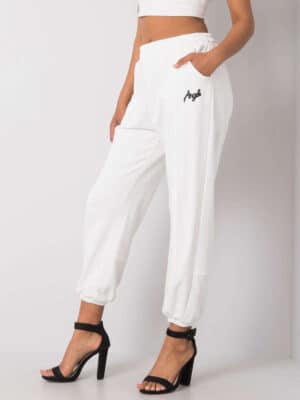 Стилни спортни панталони – Бял – 929581