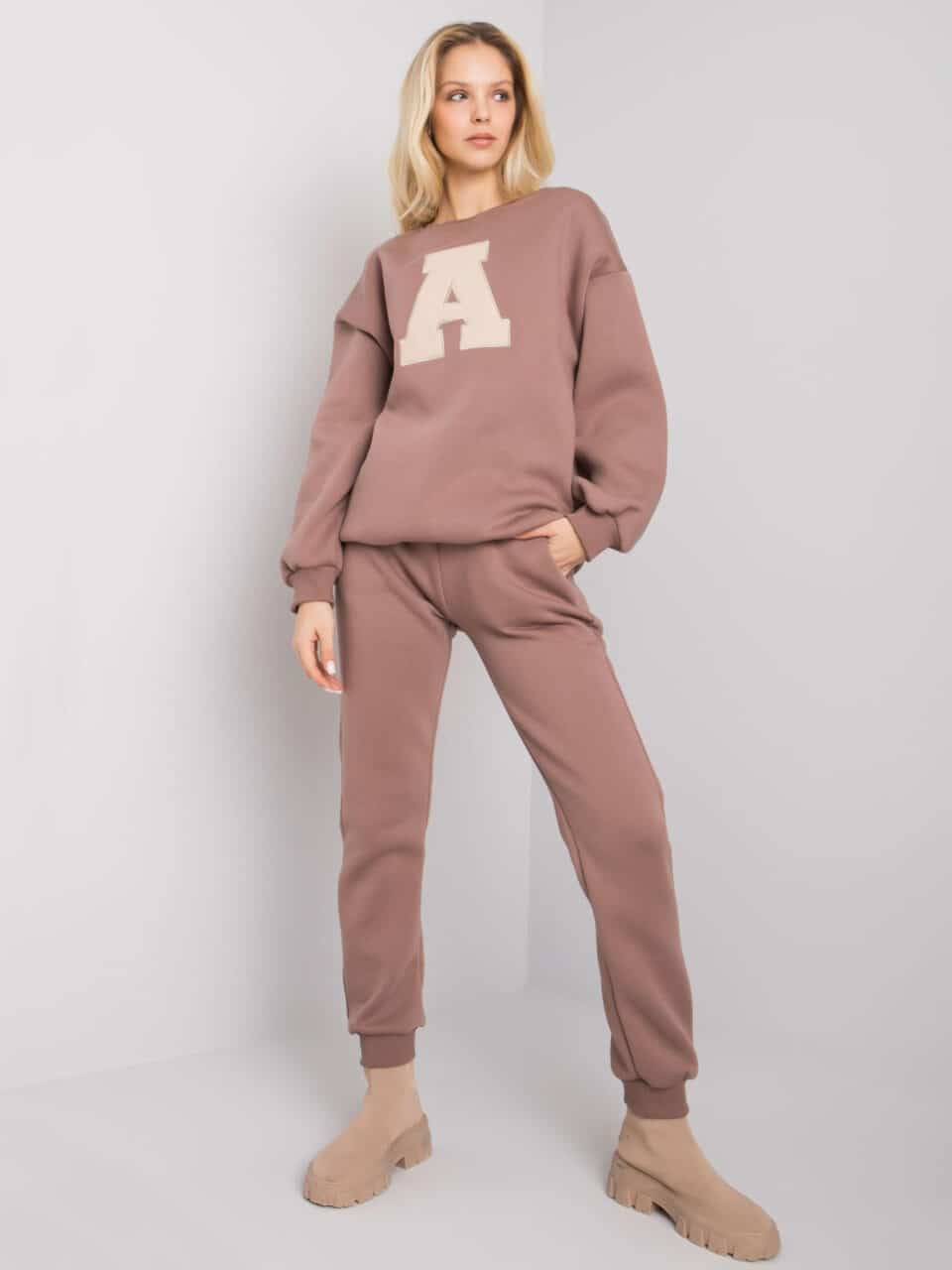 Стилен комплект дрехи – Кафяв – 102747